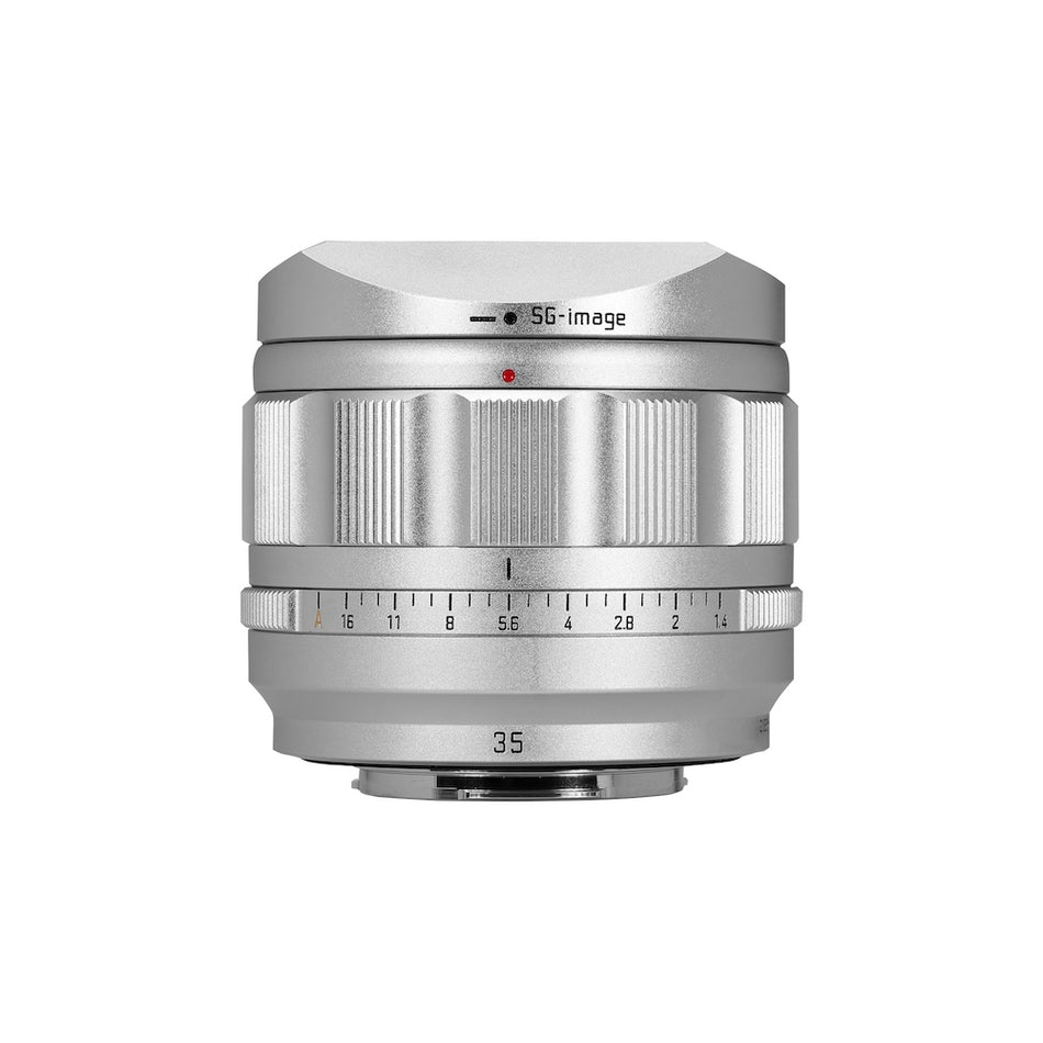 【深光 SG-image】AF 35mm F1.4 銀色 APS-C 含金屬遮光罩 定焦鏡頭 自動對焦  (E/Z/X 卡口)