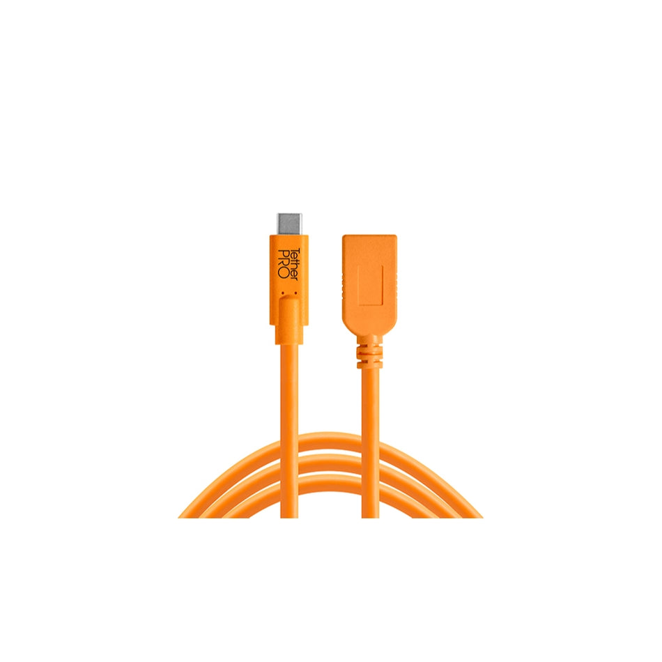 【上洛】TETHER TOOLS CUCA415 USB-C to USB-A 卡口延長線(橘) 4.6M 延長線