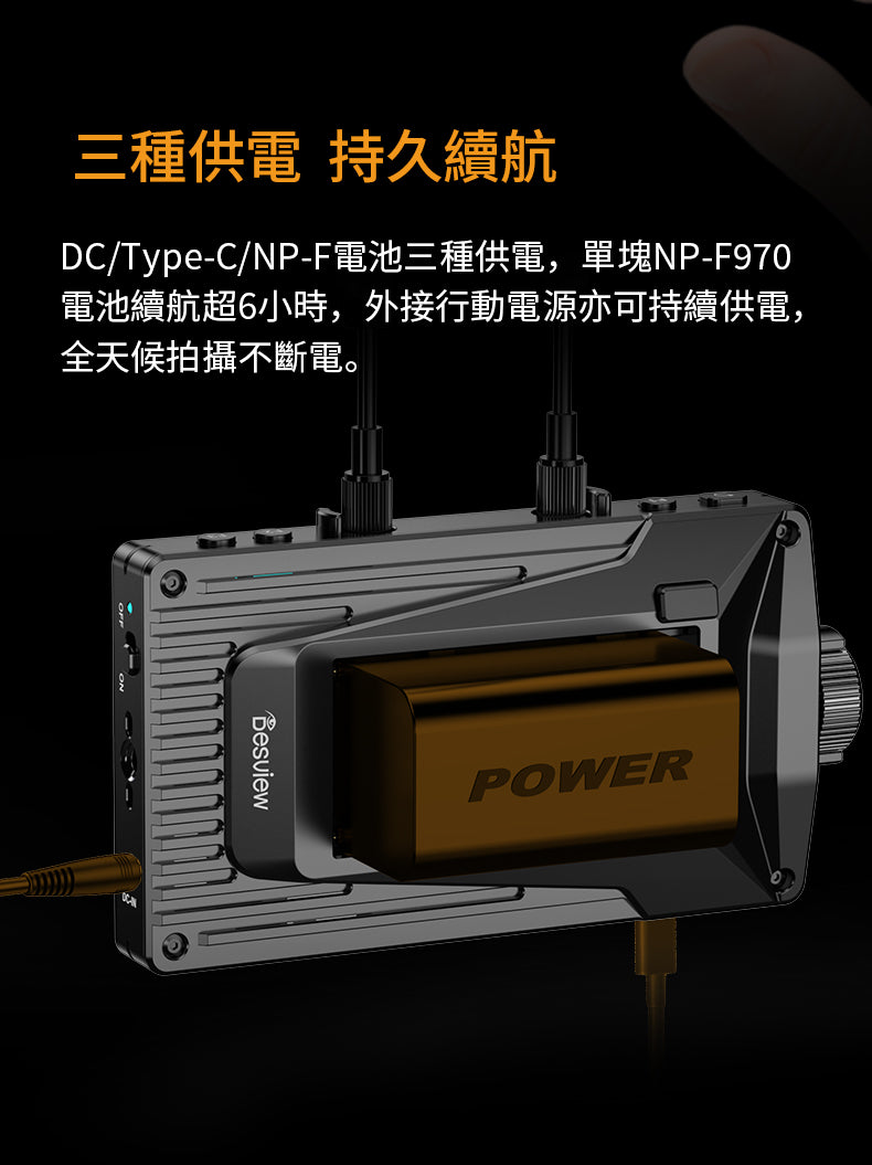【上洛】Desview 百視悅 雷霆 5吋螢幕 一對一 無線圖傳組 RX+TX 1080P60 300米 相機 錄影